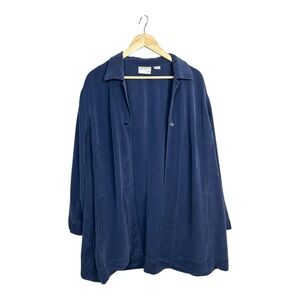 Elisabeth Petite By Liz Claiborne 100% Silk Open Purple Cardigan Womens Size 18P